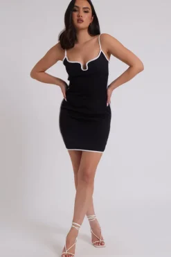 Contrast Binding Mini Dress