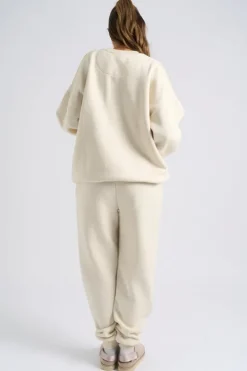 Cream Cuffed Jogger
