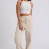 Cream Wide Leg Jogger
