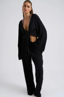 Crinkle Oversized Beach Shirt
