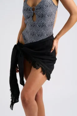 Crinkle Tassle Beach Skirt