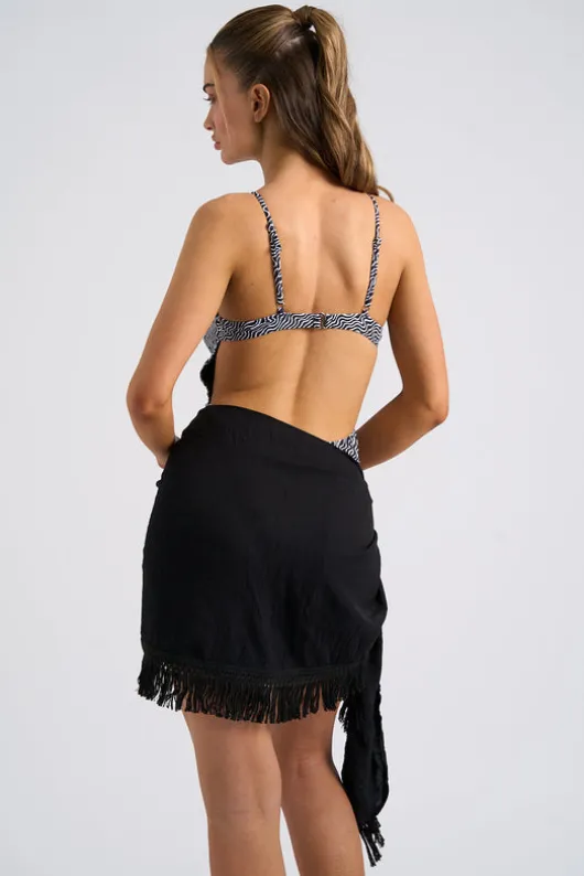 Crinkle Tassle Beach Skirt