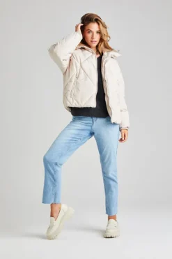 Crop Diamond Puffer Jacket