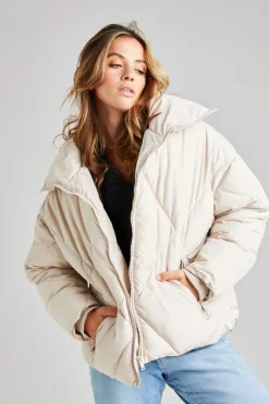 Crop Diamond Puffer Jacket