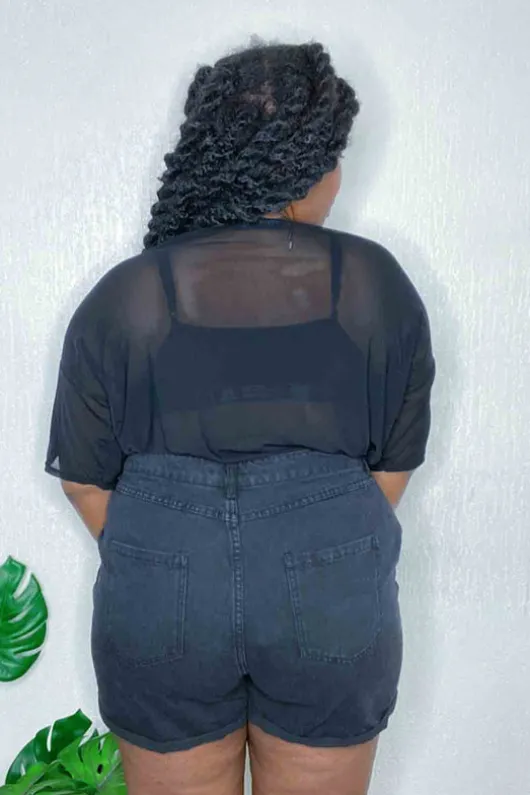 Curve Virgo Button Front Short Black