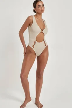 Cut Out Ring Swimsuit