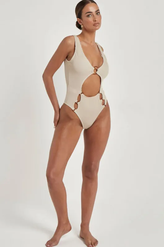 Cut Out Ring Swimsuit