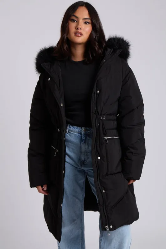 Faux Fur Padded Parka
