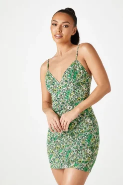 Fern Ditsy Floral Mini Slip Dress