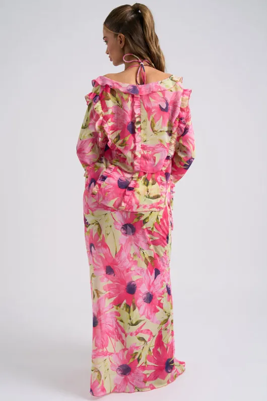 Floral Tie Front Top