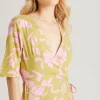 Floral Wrap Mini Dress