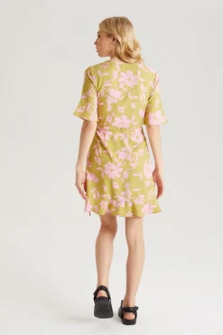 Floral Wrap Mini Dress