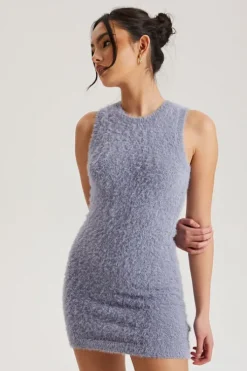 Fluffy Mini Racer Dress | Urban Bliss clothing