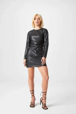 Frankie Black PU Dress