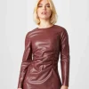 Frankie Ox Blood PU Dress