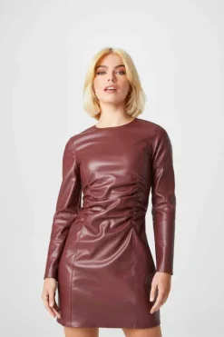 Frankie Ox Blood PU Dress