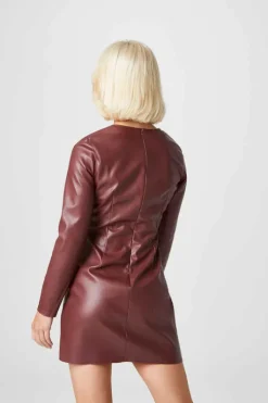 Frankie Ox Blood PU Dress