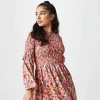 Freesia Floral Ruche Dress
