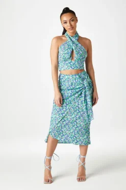 Gabi Tie Side Midi Skirt
