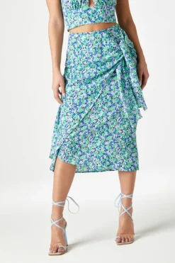 Gabi Tie Side Midi Skirt