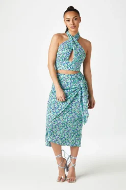 Gabi Tie Side Midi Skirt