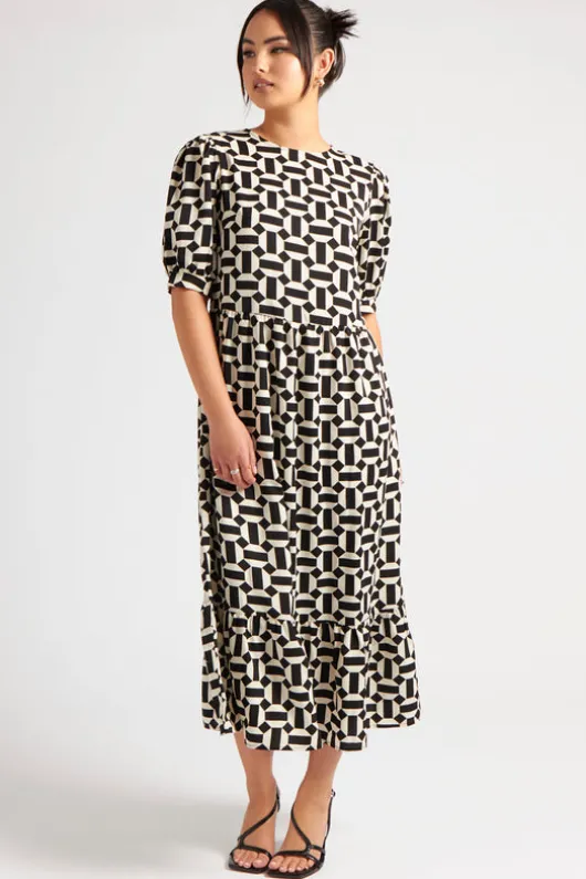 Geometric Smock Dress