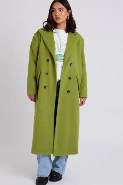 Green Maxi Formal Coat