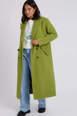 Green Maxi Formal Coat