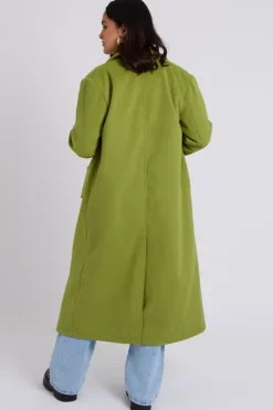 Green Maxi Formal Coat