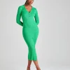 Green Twist Polo Dress
