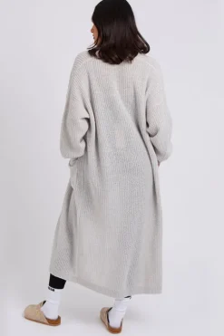 Grey Chunky Longline Cardigan