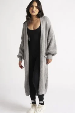 Grey Longline Cardigan