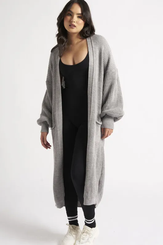 Grey Longline Cardigan