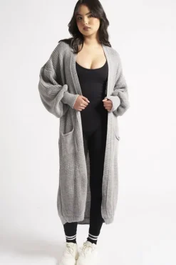 Grey Longline Cardigan