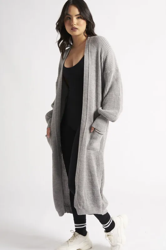 Grey Longline Cardigan