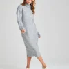 Grey Roll Neck Dress
