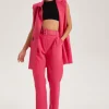 Hot Pink Belted Trousers