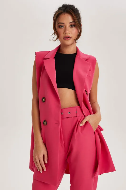Hot Pink Belted Trousers