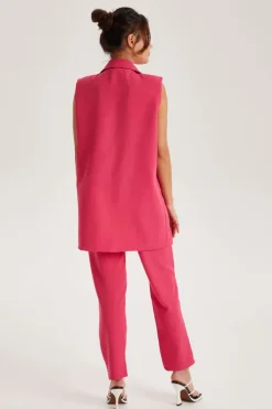 Hot Pink Belted Trousers