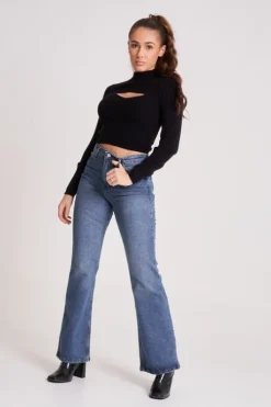 2in1 Long Sleeve Crop Jumper & Vest Set