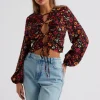 Indigo Cut Out Top