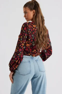 Indigo Cut Out Top