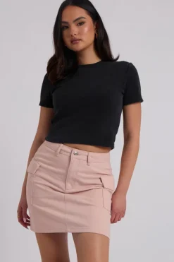 Jackie Pink Utility Skirt