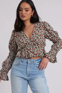 Juliette Ruched Sleeve Top