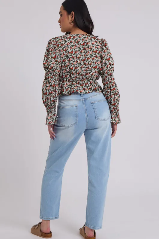 Juliette Ruched Sleeve Top