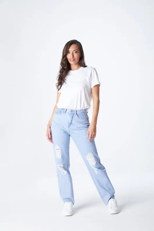 Juni Ripped Mom Jeans
