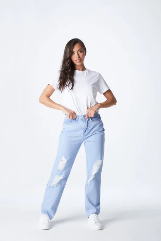 Juni Ripped Mom Jeans