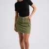 Khaki Cara Cargo Mini Skirt