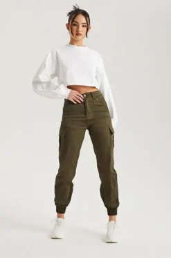 Khaki Porto Cargo Jogger | Urban Bliss clothing