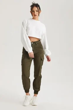 Khaki Porto Cargo Jogger | Urban Bliss clothing